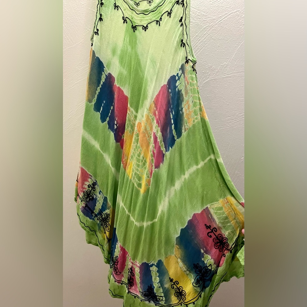 Top / Dress / swimsuit cover up - you decide - size L, lime green